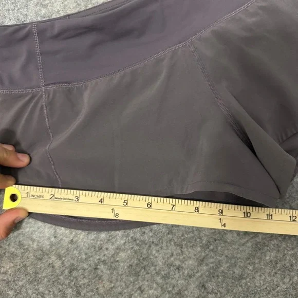 Lululemon Speed Up Low Rise Running Shorts Purple Plum Womens Size 8 - Picture 7 of 7